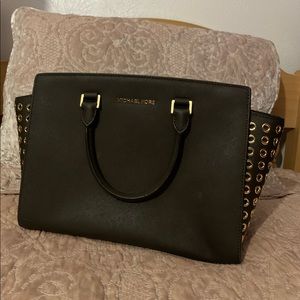Michael Kors dark brown shoulder purse
